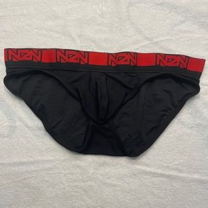 Mesh men’s black brief.